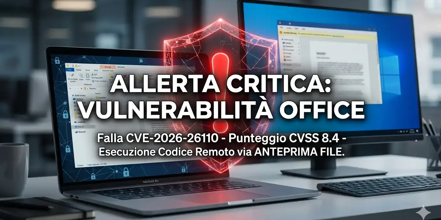 vulnerabilita-office-cve-2026-26110 Sicurezza Office a rischio: la nuova falla CVE-2026-26110 permette attacchi tramite la semplice anteprima dei file