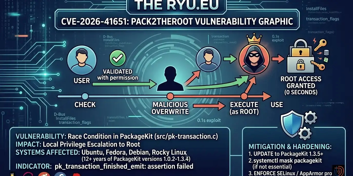 CVE-2026-41651 Il bug permette a un utente locale di ottenere permessi di sistema (root) in pochi secondi, bypassando completamente la richiesta di password