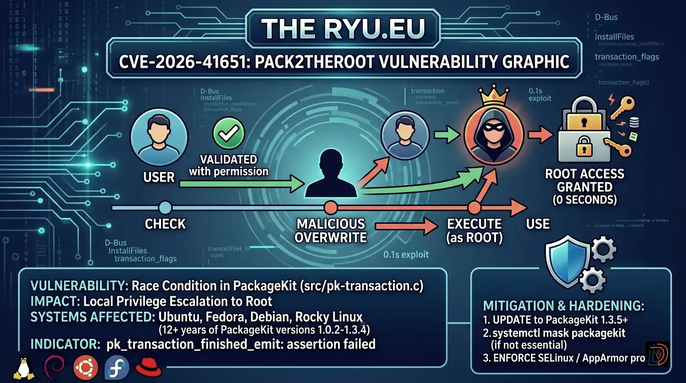CVE-2026-41651 Il bug permette a un utente locale di ottenere permessi di sistema (root) in pochi secondi, bypassando completamente la richiesta di password