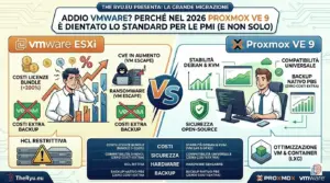 VMware vs Proxmox Se un tempo VMware ESXi era la scelta sicura oggi quella sicurezza si è trasformata in un'incognita finanziaria e tecnica.