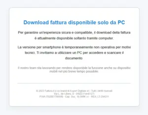 esempio Rilevata campagna phishing a tema “Fattura Elettronica”